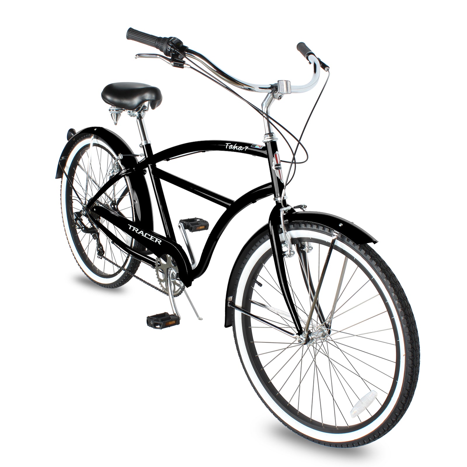 Tracer TAHA 26" Men's Beach Cruiser with Shimano 7-Speed, V-Brake, Alloy Rims - Chico USA, Inc.