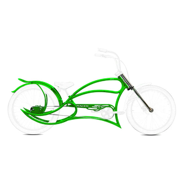 Tracer Bikes | Tracer FM-Leopard GT 26" Stretch Beach Cruiser Steel Frame with Triple Tree Fork and Guard, Accepts 26"x3.0, 4.0 Fat Tires | Chico USA, Inc.