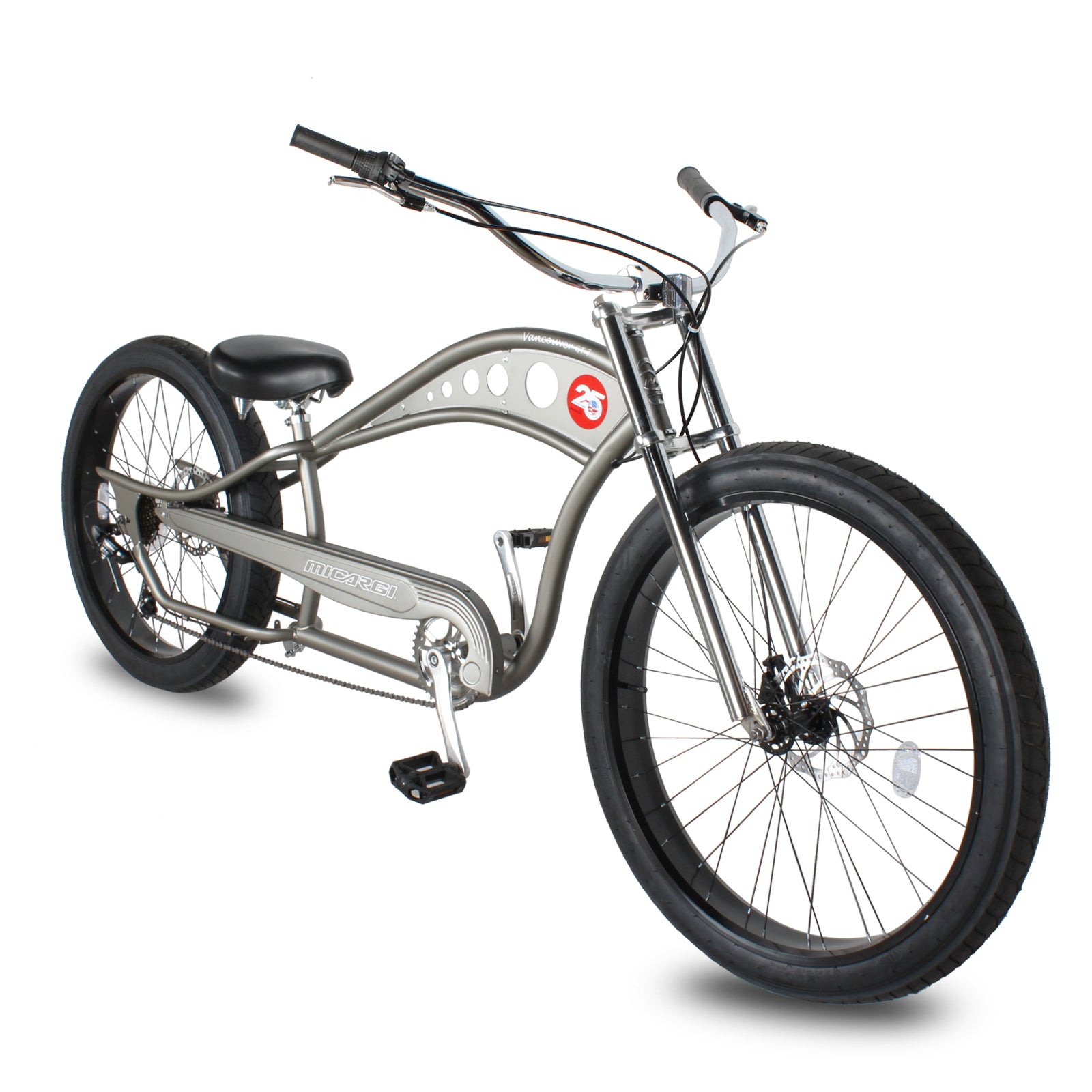 Micargi Vancouver 26" Stretch Cruiser – Retro Beach Cruiser Bicycle - Chico USA, Inc.