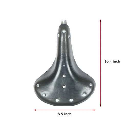 Tracer Bikes | Tracer SD-XDR5888-CP/BK Vintage Classic Genuine Leather Bike Saddle, Black/Chrome, Coil Spring Base | Chico USA, Inc.