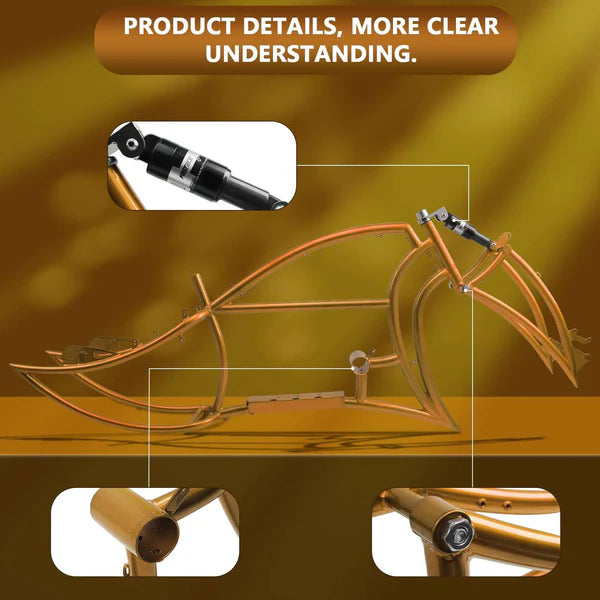 Tracer Bikes | TRACER Signature Pro 26'' Chopper Cruiser Electric Bike Frame, Accepts 26"x 3.0, 4.0 Fat Tires | Chico USA, Inc.