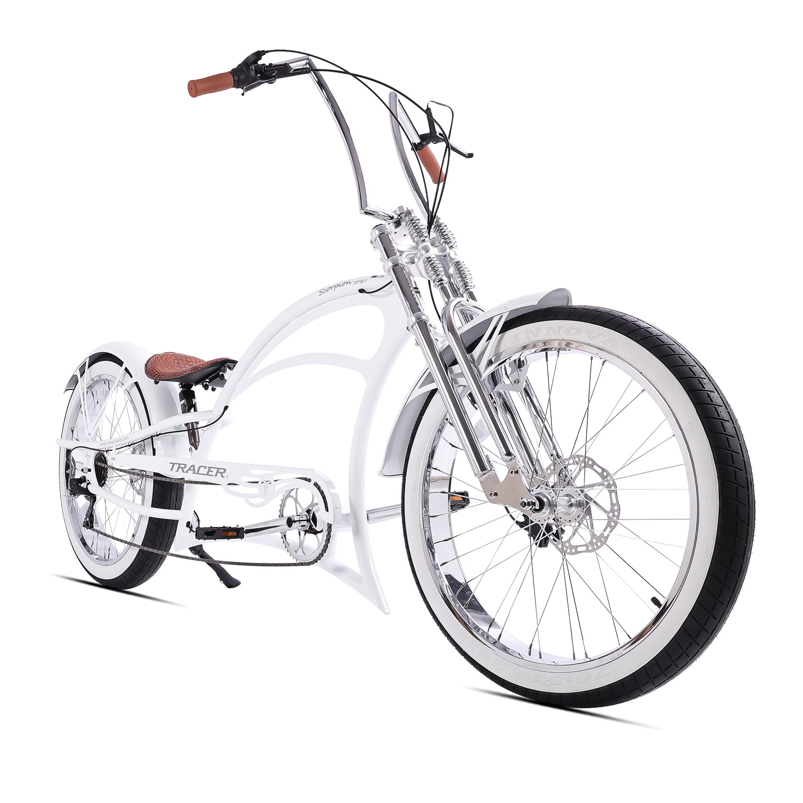 Scorpion GTS 7Speed Stretch Chopper Cruiser Bike - Chico USA, Inc.