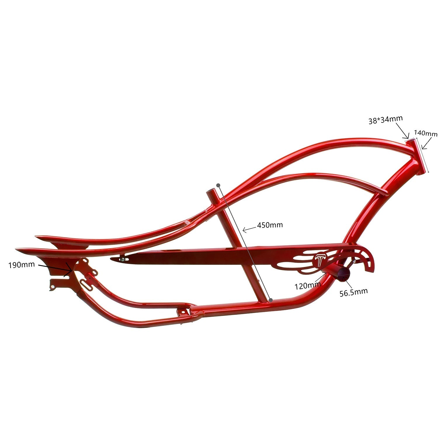 Tracer Bikes | FM-BRONCO Bronco Chopper Stretch Cruiser Bike Frame, 26" Coaster Brake/7 Speed | Chico USA, Inc.