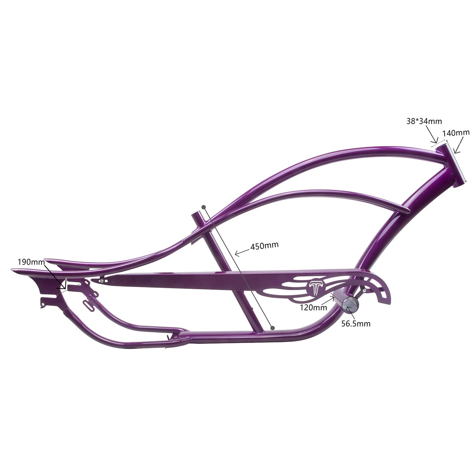 Tracer Bikes | FM-BRONCO Bronco Chopper Stretch Cruiser Bike Frame, 26" Coaster Brake/7 Speed | Chico USA, Inc.