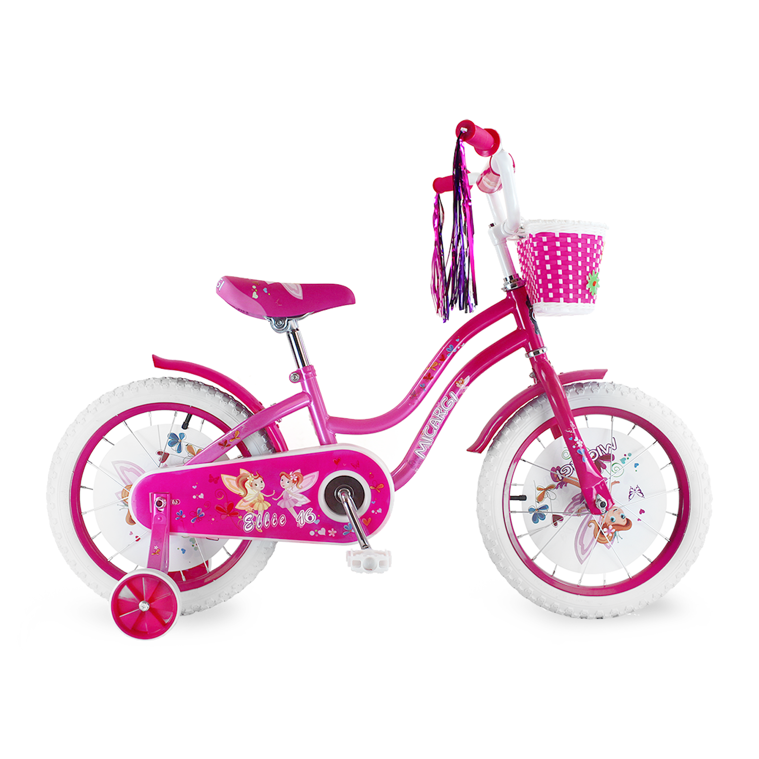 Tracer Bikes | Micargi Ellie Kids Bike, Boys and Girls Freestyle Bicycle, 16" with Training Wheels, 20" with Kickstand | Chico USA, Inc.
