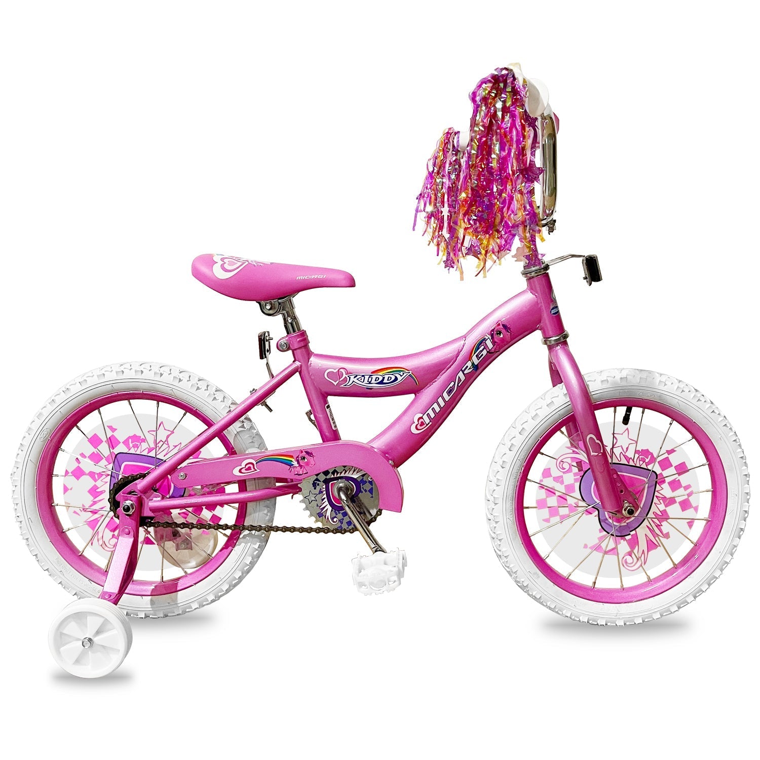 Tracer Bikes | Micargi Kiddy 16" Kids Bike, BMX S-Type Frame, Coaster Brake, with Training Wheels, Multiple Colors | Chico USA, Inc.