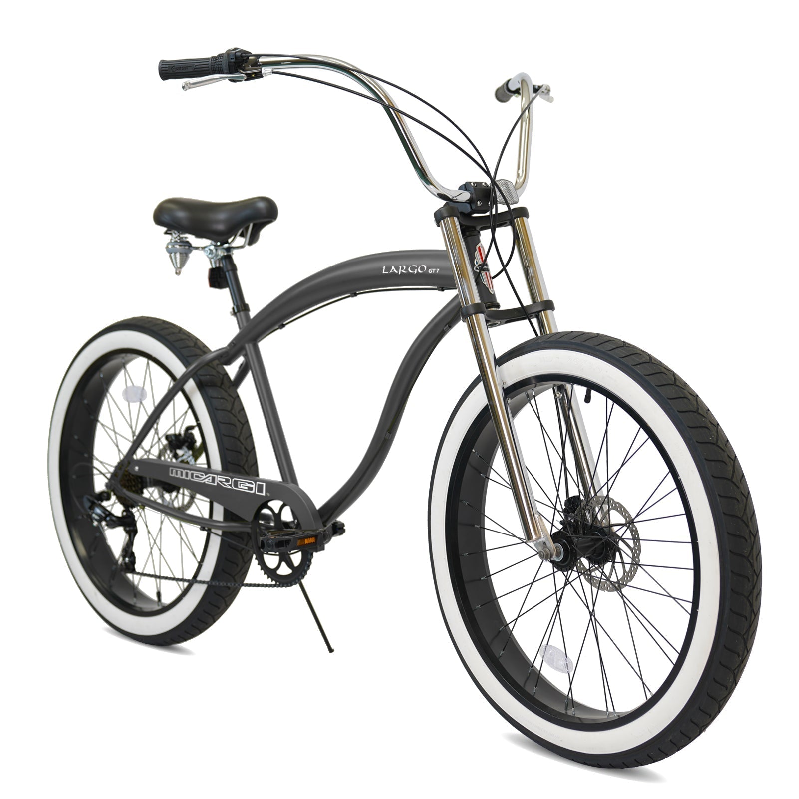 Tracer Bikes | Micargi Largo GT7 26" Beach Cruiser Bike, 7-Speed | Chico USA, Inc.