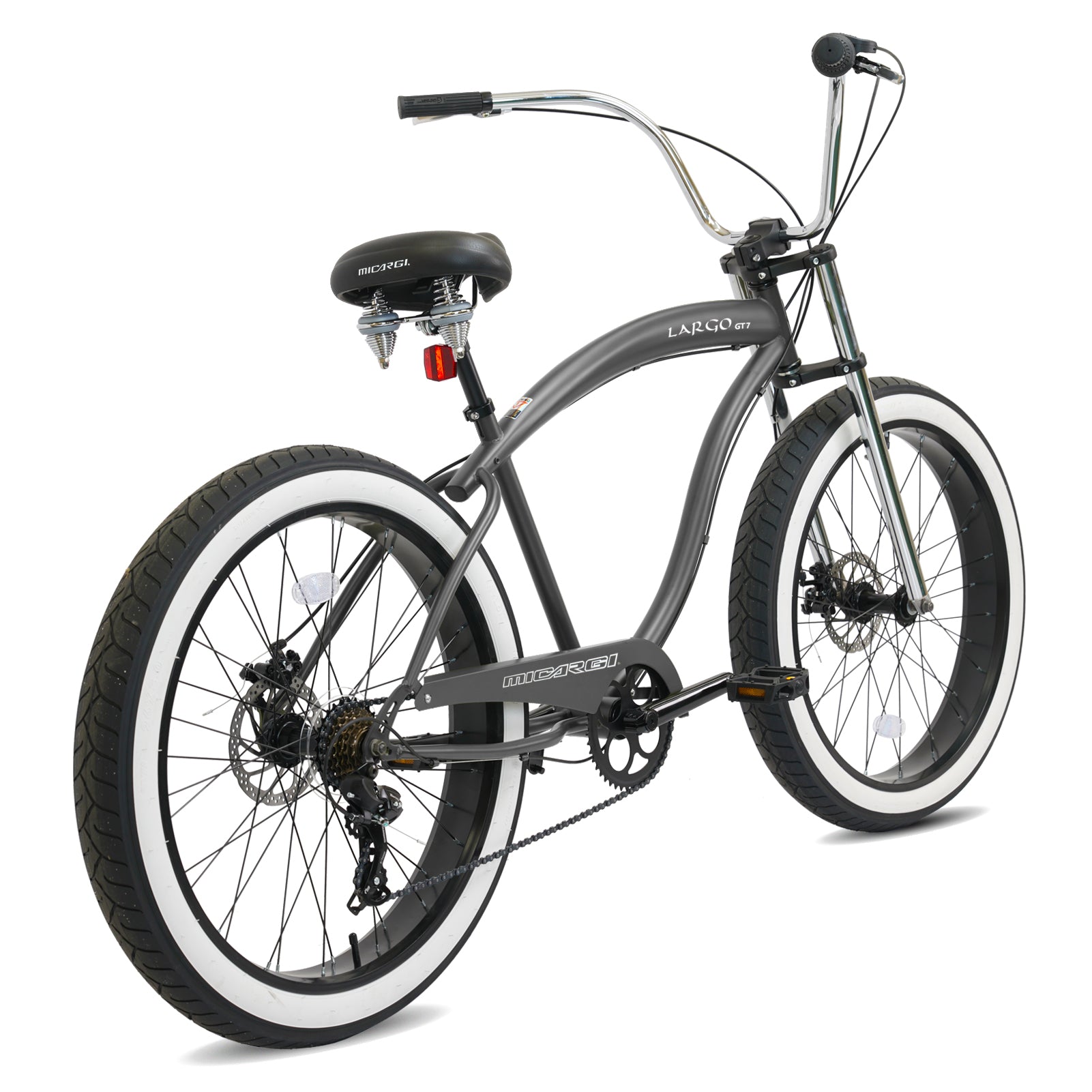 Tracer Bikes | Micargi Largo GT7 26" Beach Cruiser Bike, 7-Speed | Chico USA, Inc.