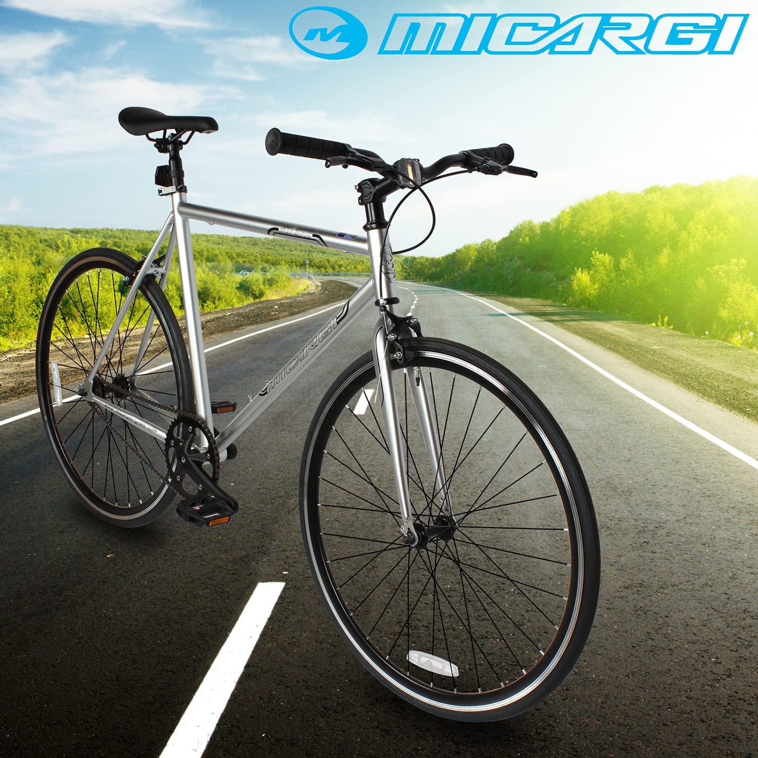 Tracer Bikes | Micargi RD-269 Fixed Gear Single-Speed Hi-Ten Steel Frame Road Bike | Chico USA, Inc.