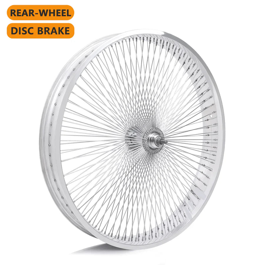 Tracer Bikes | Micargi WH-TR7529140 29"X4" Aluminum Polish Fat Rims Wheel Set with KT Coaster Brake or Disc Brake | Chico USA, Inc.
