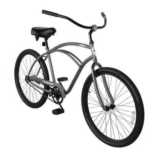 Tracer Bikes | Tracer ACE 26" Beach Cruiser Bike for Men, Single Speed, Hi-ten Steel Frame, Black, 26" Tires | Chico USA, Inc.