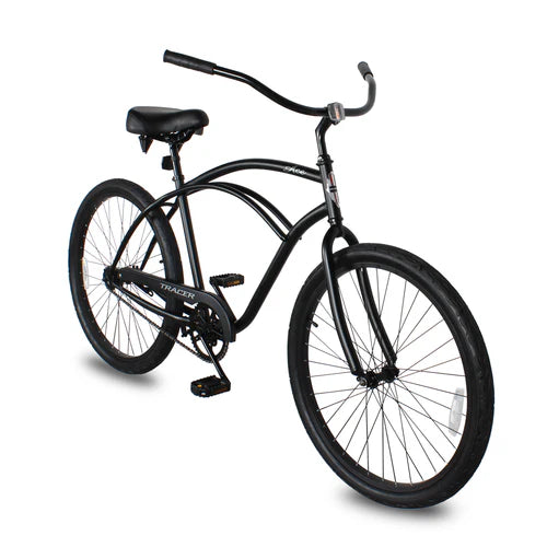Tracer Bikes | Tracer ACE 26" Beach Cruiser Bike for Men, Single Speed, Hi-ten Steel Frame, Black, 26" Tires | Chico USA, Inc.