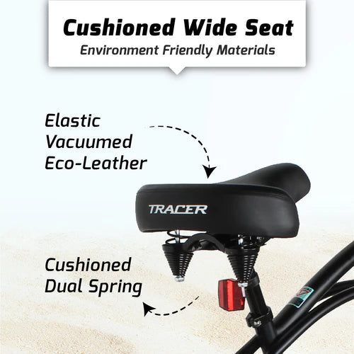 Tracer Bikes | Tracer ACE 26" Beach Cruiser Bike for Men, Single Speed, Hi-ten Steel Frame, Black, 26" Tires | Chico USA, Inc.