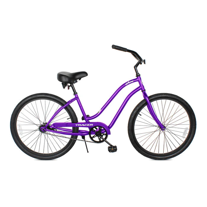 Tracer Bikes | Tracer ACE 26" Female Beach Cruiser with Coaster Brake and Black Spokes in Various Colors | Chico USA, Inc.