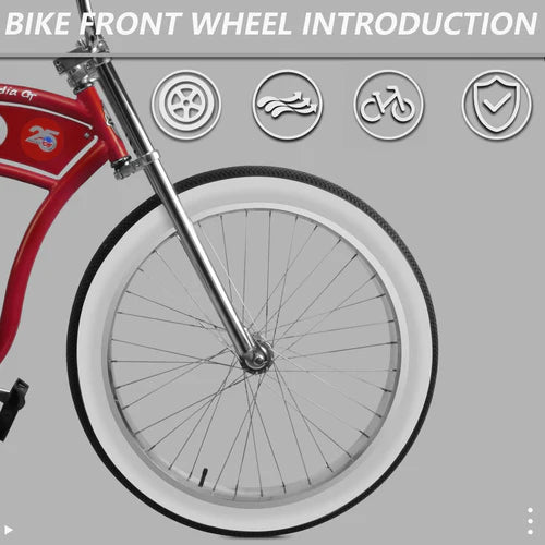 Tracer Bikes | Tracer Arcadia GT 26" Chopper Cruiser Bike 1 Speed, Hi-ten Steel Frame | Chico USA, Inc.