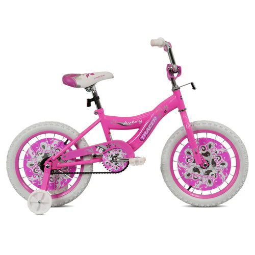 Tracer Bikes | Tracer Avery 16" Kids Bike with Training Wheels, Sturdy Steel Frame, Ages 3-7 | Chico USA, Inc.