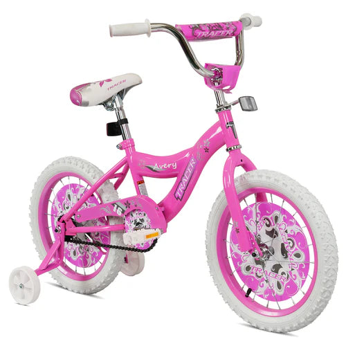 Tracer Bikes | Tracer Avery 16" Kids Bike with Training Wheels, Sturdy Steel Frame, Ages 3-7 | Chico USA, Inc.