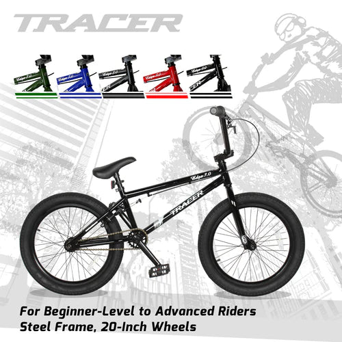 Tracer Bikes | Tracer Edge Freestyle 7.0 BMX Bike for Kids, Adults, and Beginners, 20-Inch Wheels | Chico USA, Inc.
