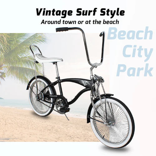 Tracer Bikes | Tracer Hyena Classic Beach Lowrider Bike with 20" Wheels and Banana Seat, Single Speed | Chico USA, Inc.