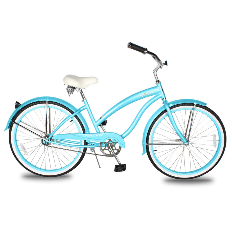 Tracer Bikes | Tracer NOVA 26" Beach Cruiser Bike Single Speed with Moon-Type Handlebar and KT Coaster Brake for Women | Chico USA, Inc.