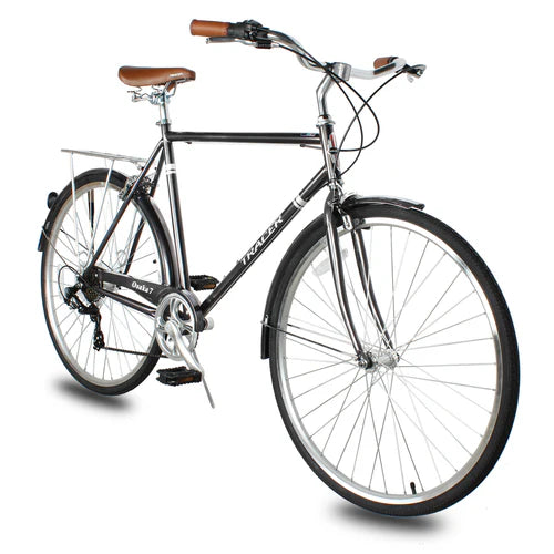 Tracer Bikes | Tracer Osaka 700C 7 Speed Hybrid City Bike with Moon-Type Handlebar for Men | Chico USA, Inc.