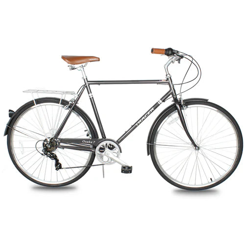 Tracer Bikes | Tracer Osaka 700C 7 Speed Hybrid City Bike with Moon-Type Handlebar for Men | Chico USA, Inc.