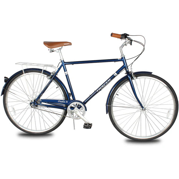 Tracer Osaka 700C Internal 3 Speed Hybrid City Bikes for Men Grey / 580mm(23'')