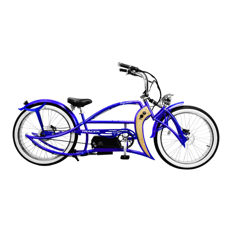 Tracer Bikes | Tracer Signature Pro 26" 800W Chopper Cruiser Electric Bike with Cigarette Lighter & USB Charging Port | Chico USA, Inc.