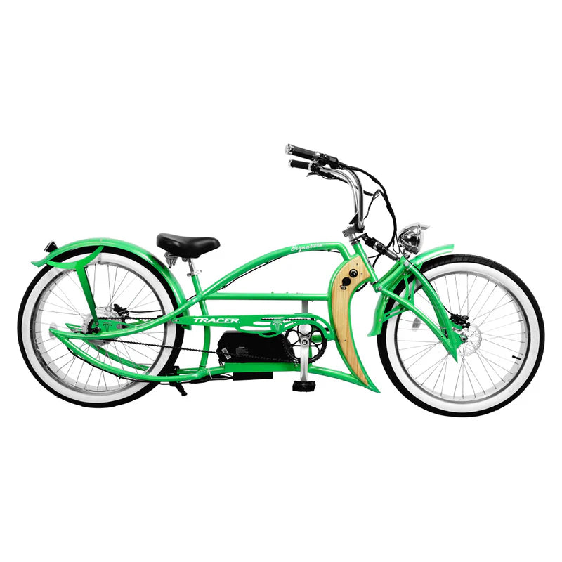 Tracer Bikes | Tracer Signature Pro 26" 800W Chopper Cruiser Electric Bike with Cigarette Lighter & USB Charging Port | Chico USA, Inc.