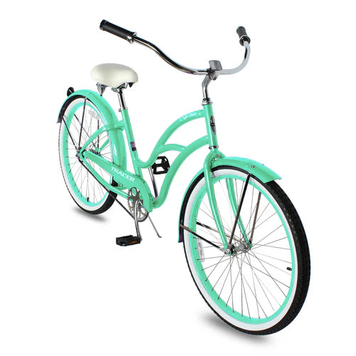 Tracer Bikes | Tracer TAHA 26" Female Beach Cruiser Coaster Brake Bike with Alloy Rims and Fenders 1 Speed | Chico USA, Inc.