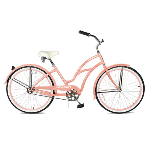 Tracer Bikes | Tracer TAHA 26" Female Beach Cruiser Coaster Brake Bike with Alloy Rims and Fenders 1 Speed | Chico USA, Inc.