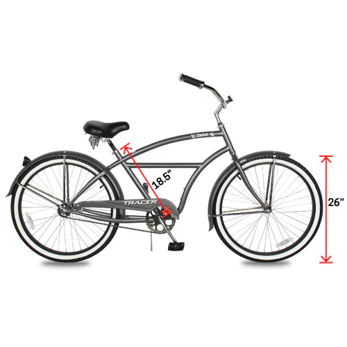 Tracer Bikes | Tracer TAHA 26" Men's Beach Cruiser Bike with Coaster Brake and Alloy Rims | Chico USA, Inc.