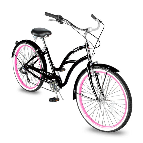 Tracer Bikes | Tracer TAHA 26" Women's Beach Cruiser Bike with Shimano 7-Speed and Alloy Rims | Chico USA, Inc.