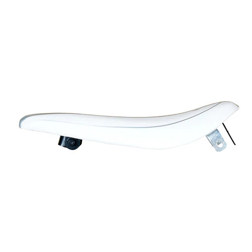 Tracer Bikes | Tracer SD-AF-3022-19 Lowrider Banana Saddle, White & Silver, 17.7" x 5.5" | Chico USA, Inc.