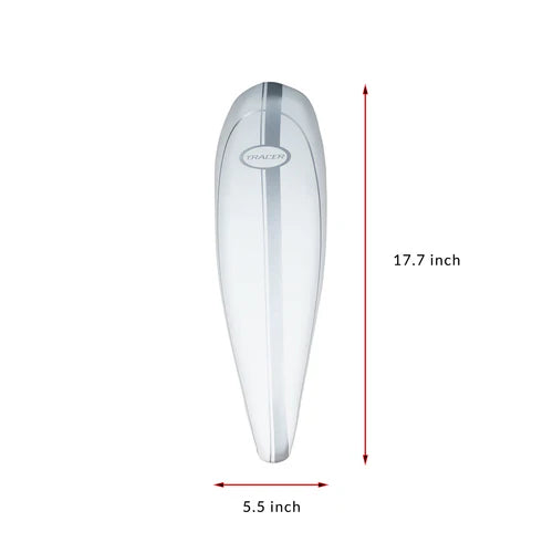 Tracer Bikes | Tracer SD-AF-3022-19 Lowrider Banana Saddle, White & Silver, 17.7" x 5.5" | Chico USA, Inc.