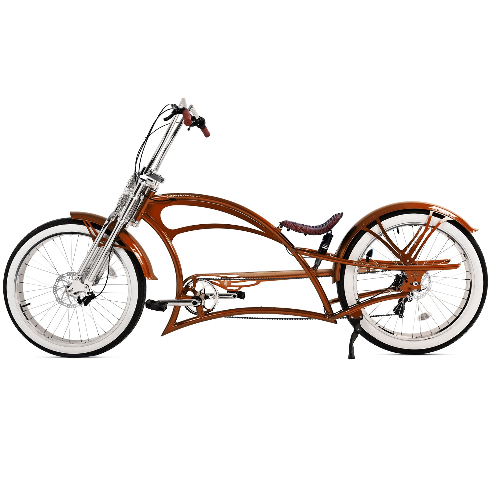 Scorpion GTS 7Speed Stretch Chopper Cruiser Bike - Chico USA, Inc.
