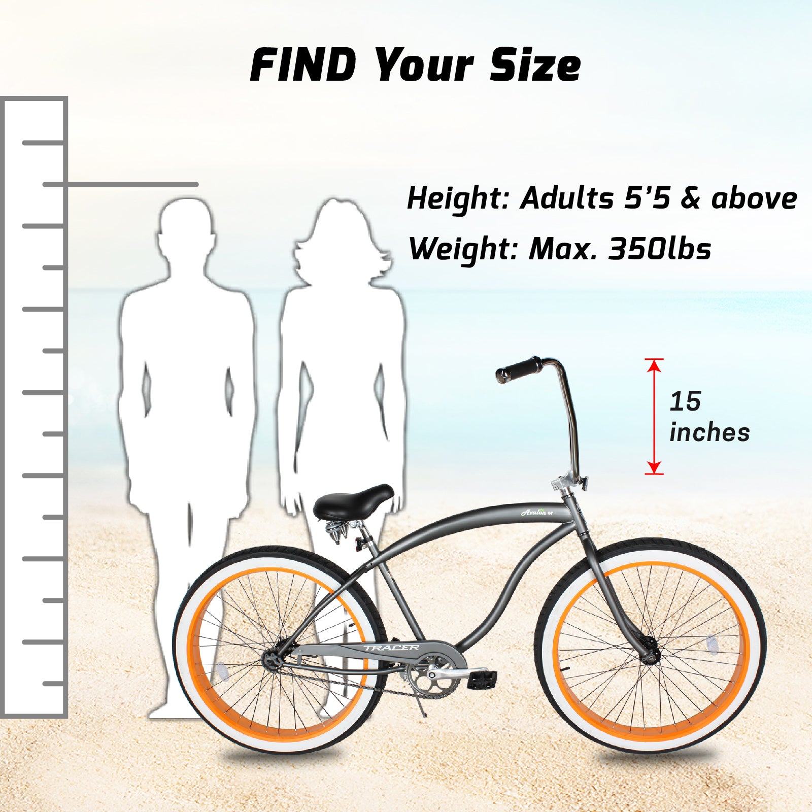 Tracer Avalon GT 29" Beach Cruiser Bike - 7-Speed & Single Speed - Chico USA, Inc.