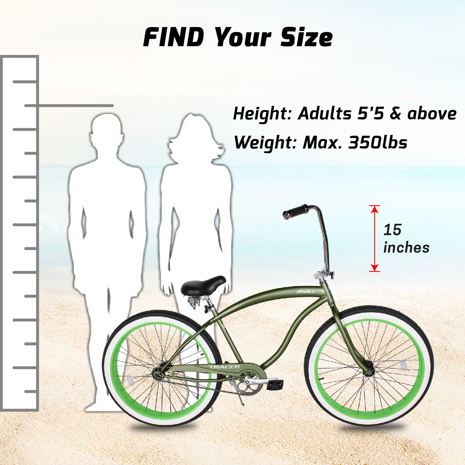 Tracer Avalon GT 29" Beach Cruiser Bike - 7-Speed & Single Speed - Chico USA, Inc.
