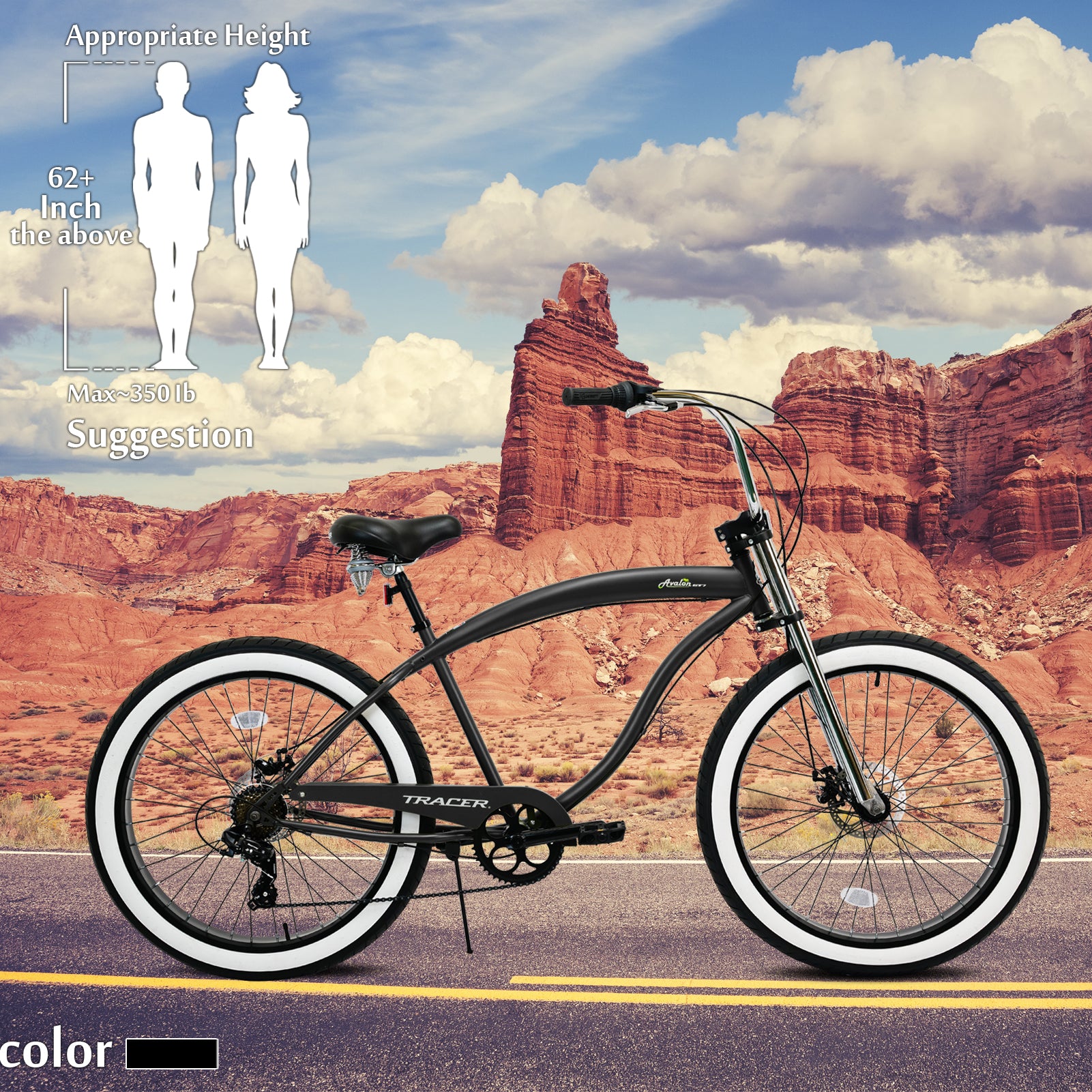 Tracer Avalon GT 29" Beach Cruiser Bike - 7-Speed & Single Speed - Chico USA, Inc.