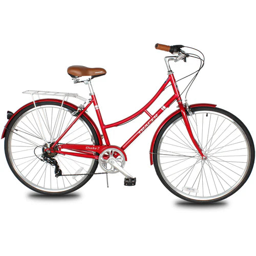 Tracer Bikes | Tracer Osaka 700C 7 Speed Hybrid City Bike with Moon-Type Handlebar for Women | Chico USA, Inc.