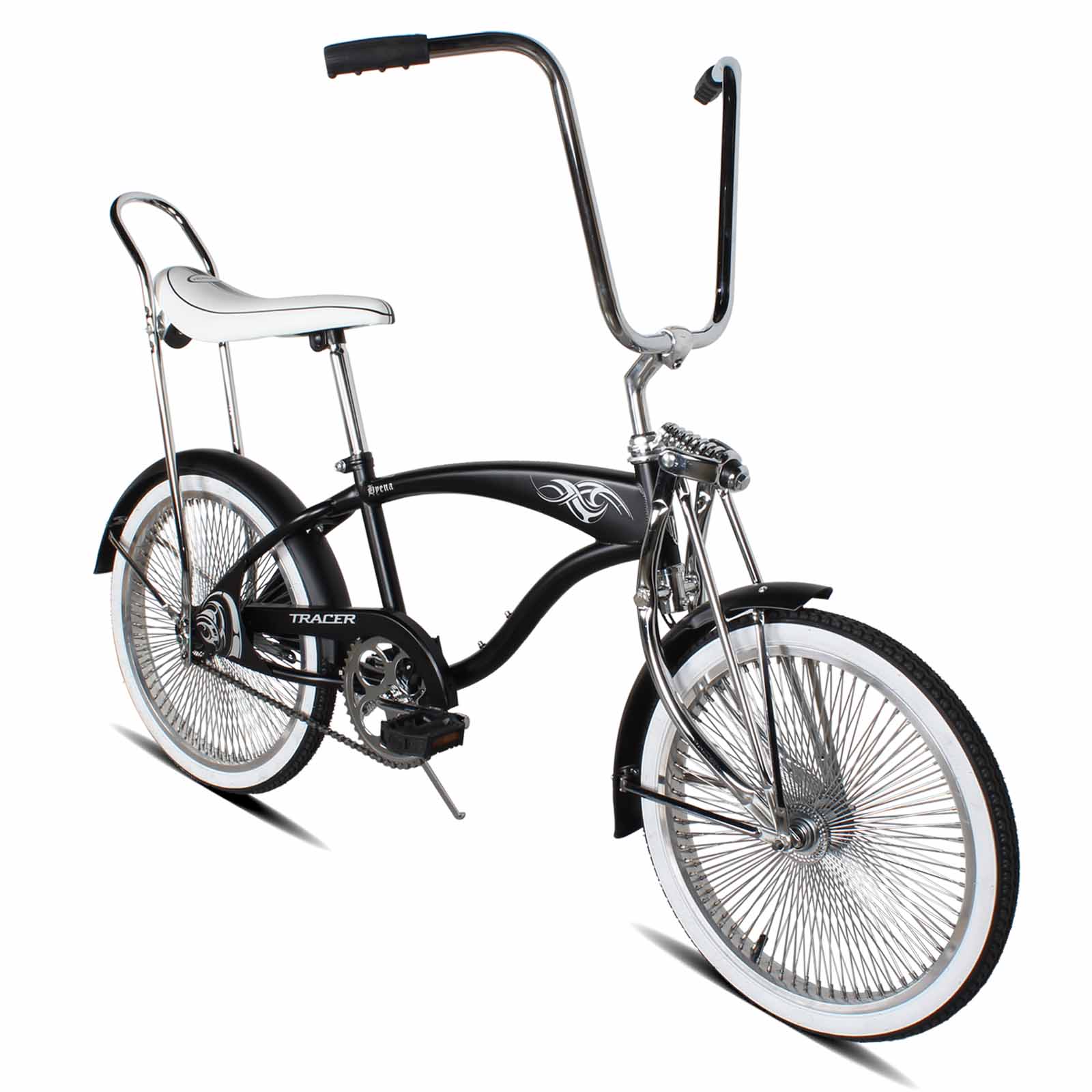 Tracer Hyena Classic Beach Lowrider Bike with 20" Wheels and Banana Seat, Single Speed - Chico USA, Inc.
#color_mattle-black