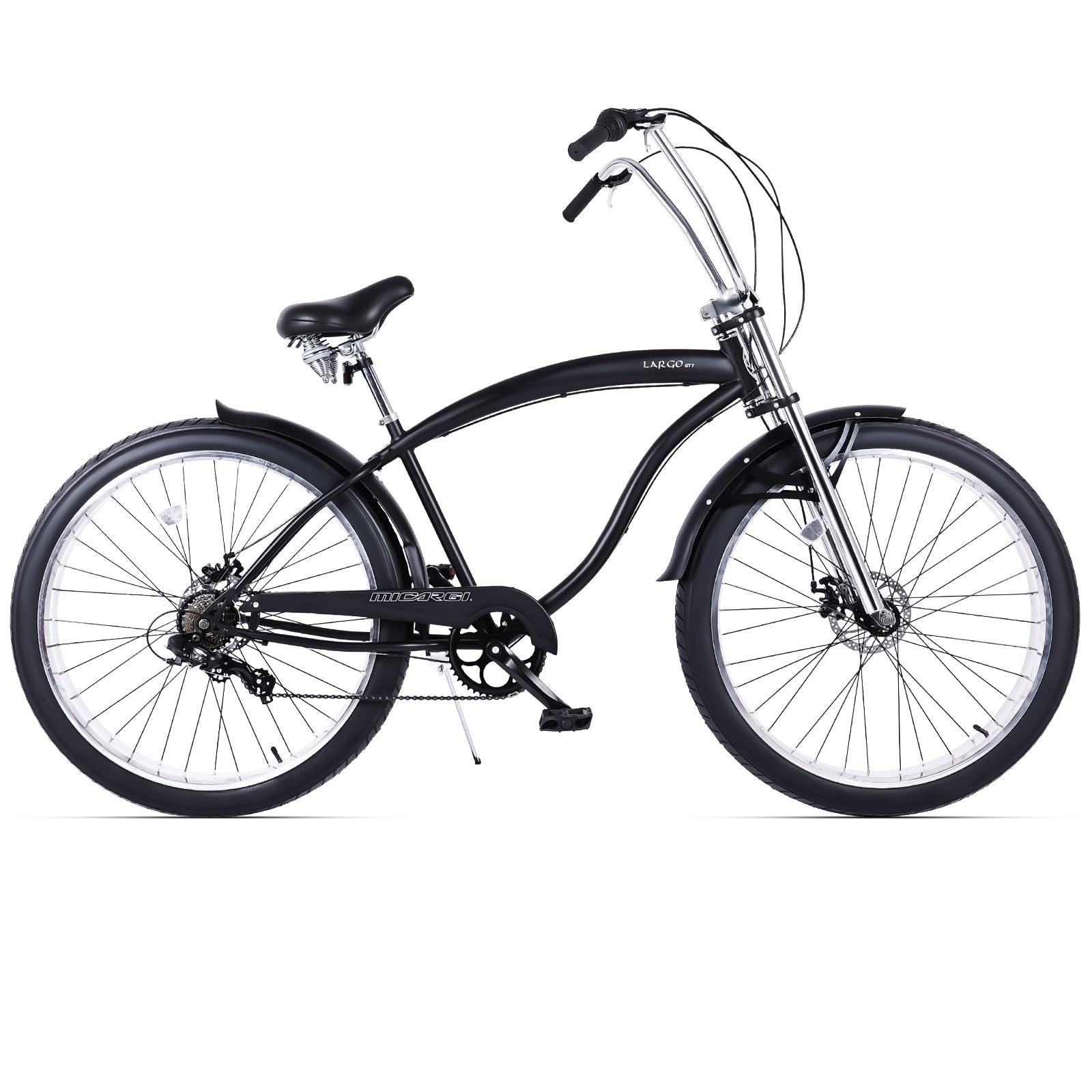 Micargi Largo GT7 29" 7-Speed Beach Cruiser Bike Fat Tire & Disc Brake