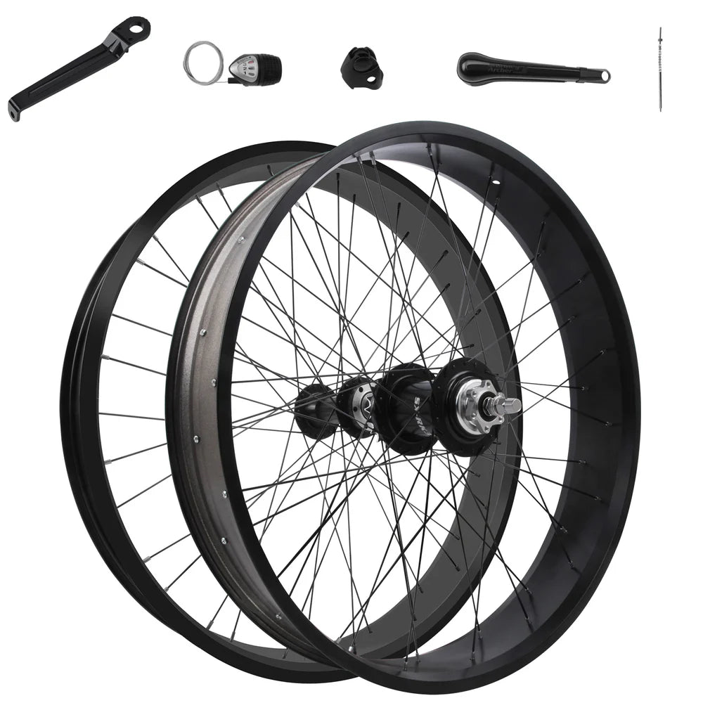 Tracer Bikes | Tracer WH-TR952636RK3 26" Fat Tire Wheel Set with Sturmey Archer 3-Speed Hub, Disc Brake Compatible | Chico USA, Inc.