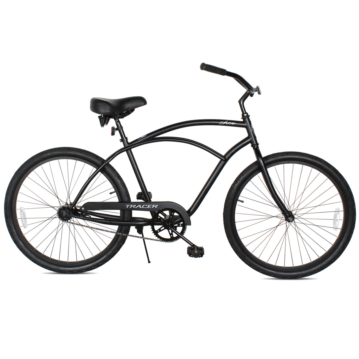 Tracer Bikes | Tracer ACE 26" Beach Cruiser Bike for Men, Single Speed, Hi-ten Steel Frame, Black, 26" Tires | Chico USA, Inc.