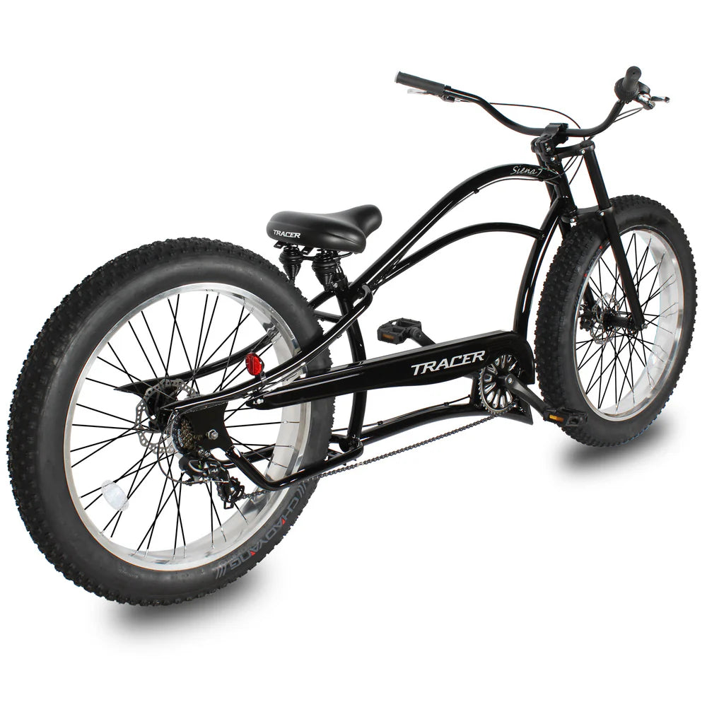 Tracer Bikes | Tracer Siena 26" Chopper Stretch Cruiser Bike, 1-Speed/7-Speed, Various Colors | Chico USA, Inc.