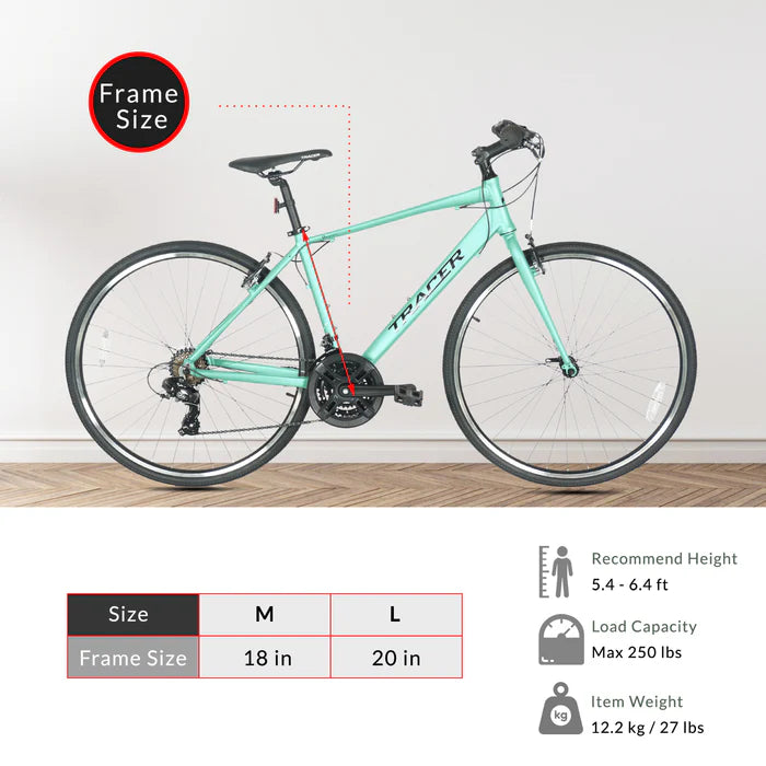 Tracer Bikes | Tracer Braver 700C Hybrid Bike, Aluminum Frame, Shimano 21-Speed, Multiple Colors | Chico USA, Inc.
