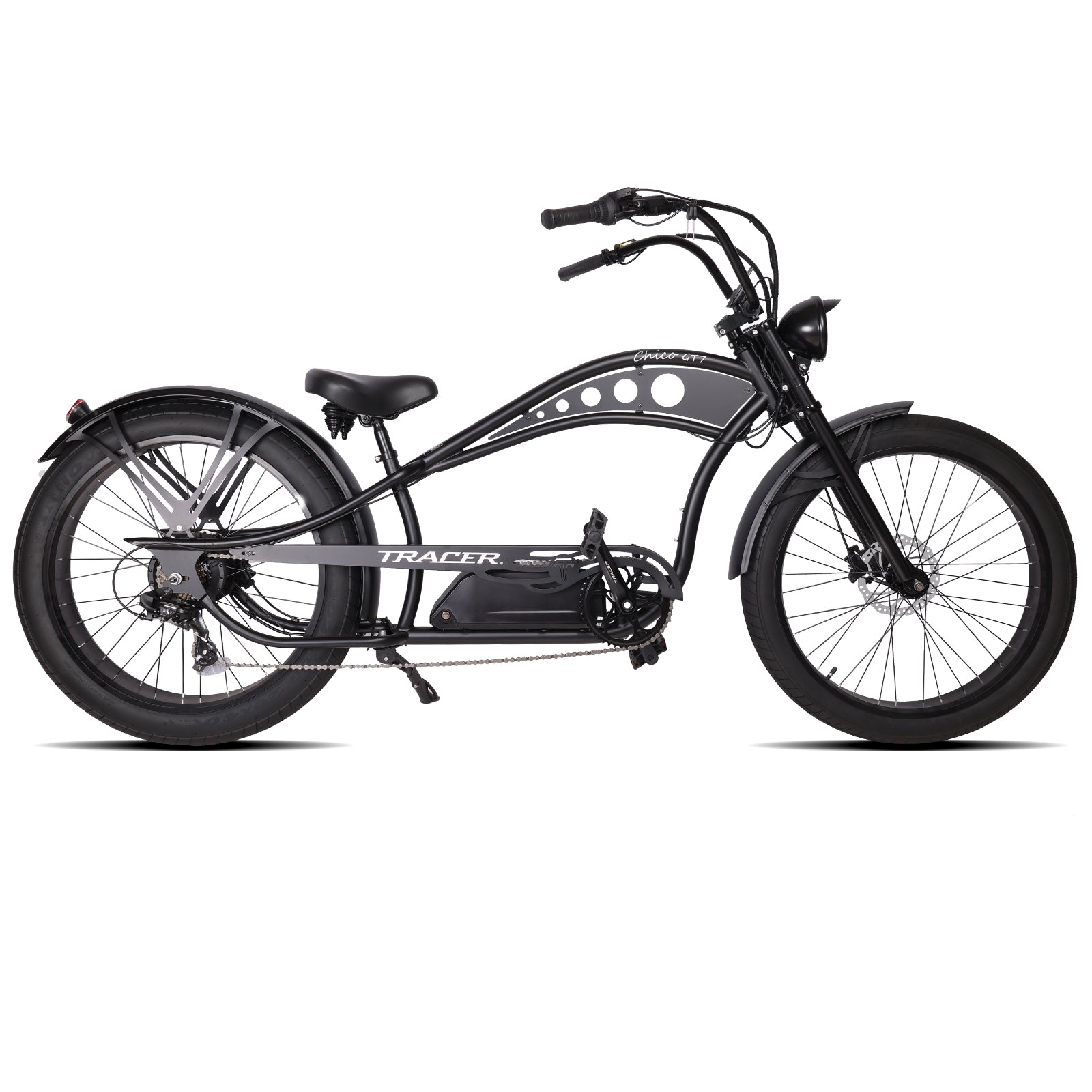Tracer Chico GT7 750W Stretch Cruiser E-Bike - Chico USA, Inc.