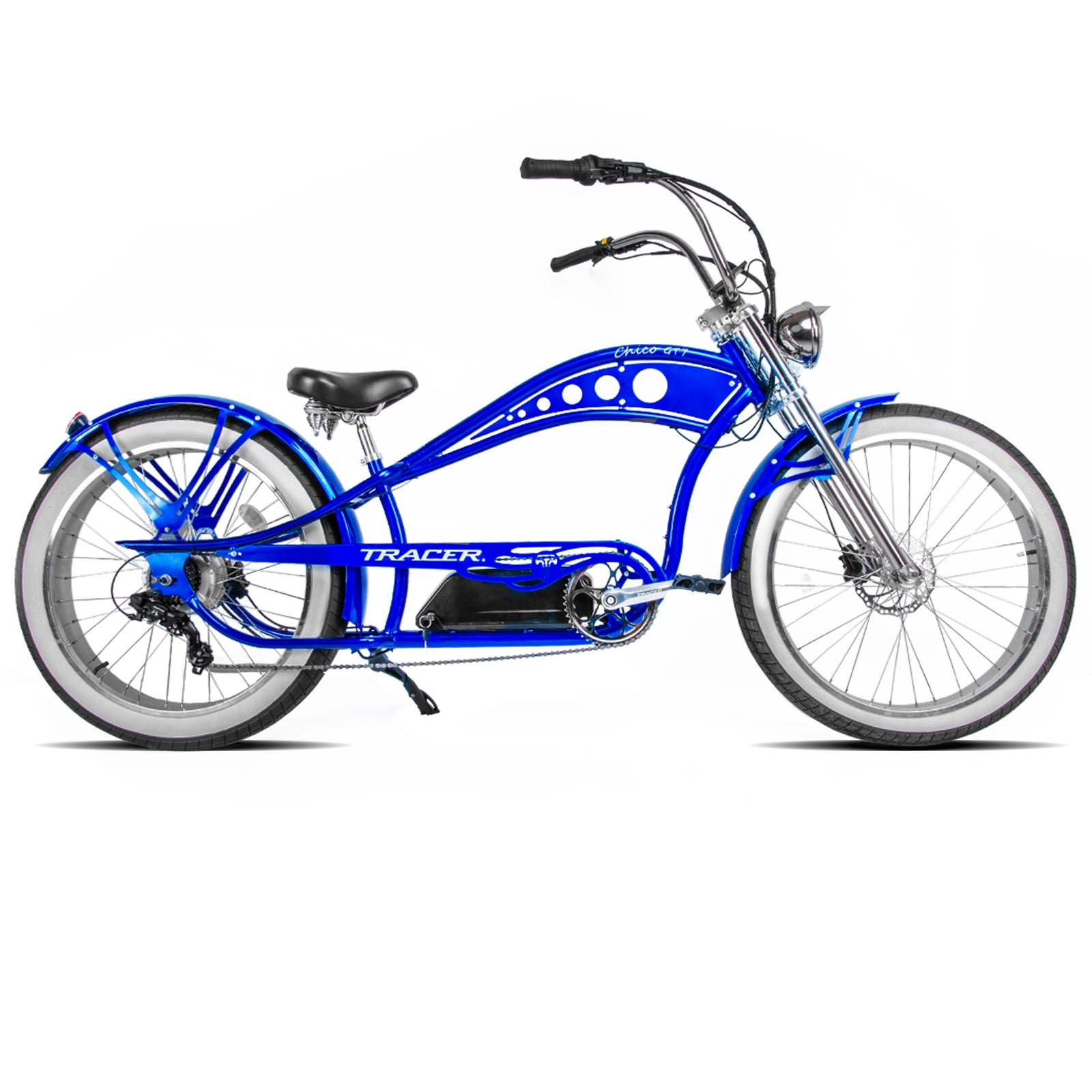 Tracer Chico GT7 750W Stretch Cruiser E-Bike - Chico USA, Inc.