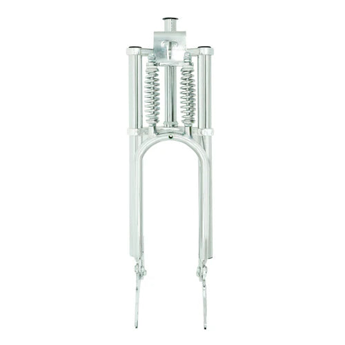 Tracer Bikes | Tracer FK-GT26263145D 26" Classical Triple Tree Dual Springer Fork for Disc Brake, 1" Steerer, Chrome/Black | Chico USA, Inc.