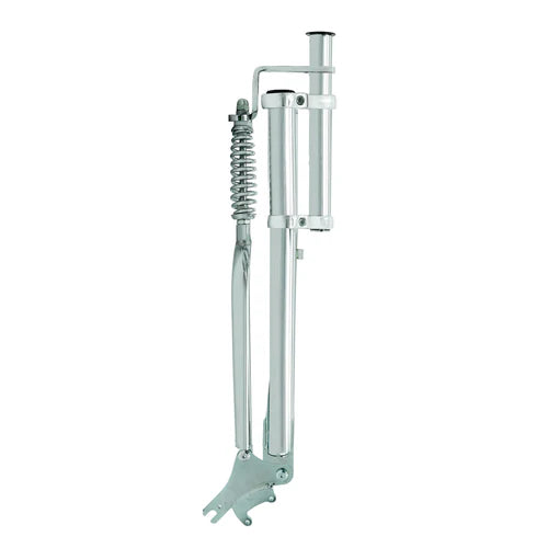 Tracer Bikes | Tracer FK-GT26263145D 26" Classical Triple Tree Dual Springer Fork for Disc Brake, 1" Steerer, Chrome/Black | Chico USA, Inc.